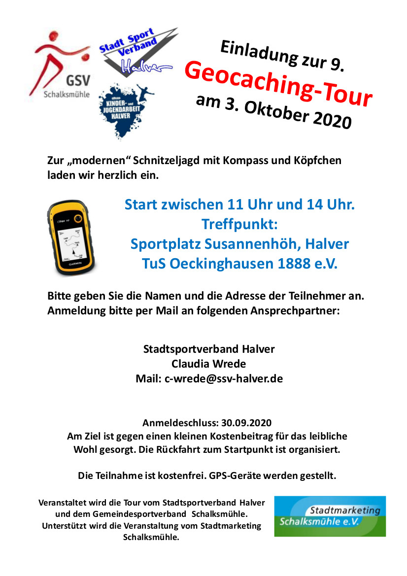 9. Geocachingtour 3. Oktober 2020