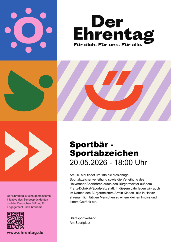 Plakat Sportbaer, Der Ehrentag